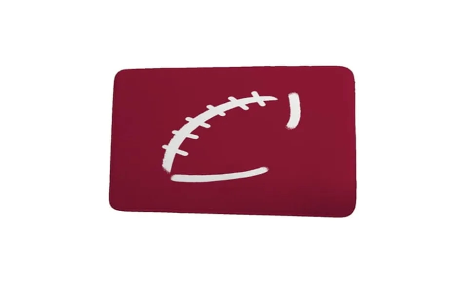 Simply Daisy 34 X 21 Plush Microfiber Dark Red Football Bath Mat