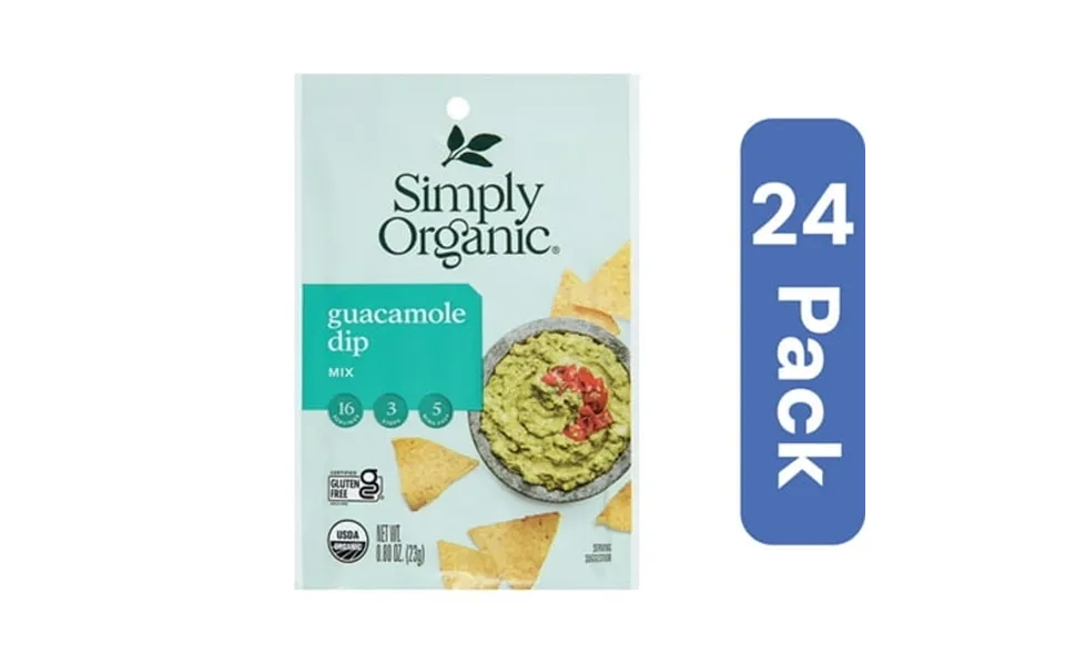 Simply Organic Dip Mix Guacamole 0.8 Oz Pack Of 24