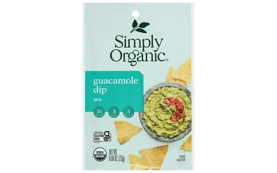 Simply Organic Dip Mix Guacamole - 0.8 Oz Pack Of 3