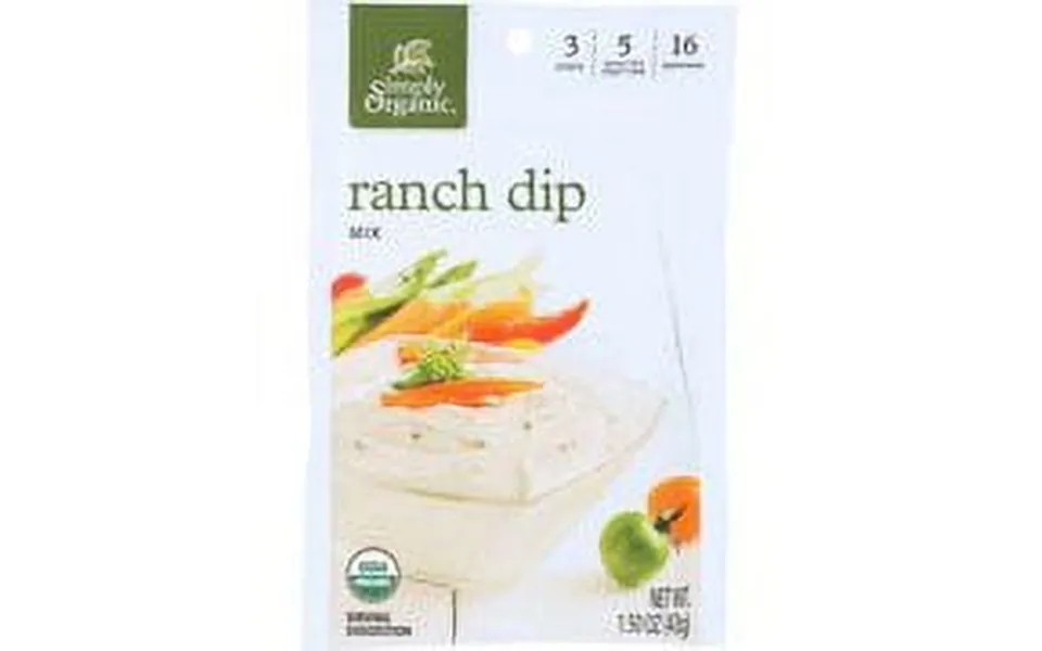 Simply Organic Ranch Dip Mix - Case Of 12
