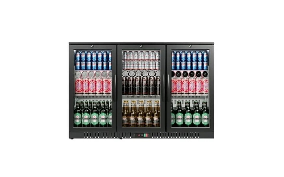 Simzlife 11.4 Cu.ft Back Bar Cooler With 3 Glass Doors 53 Counter Height Beverage Refrigerator With Led Lighting Commerc
