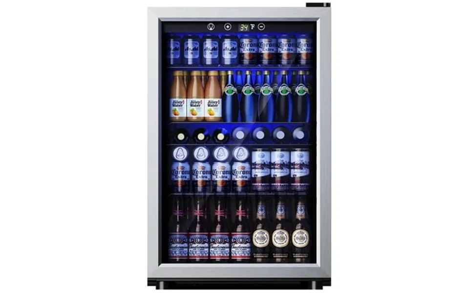 Simzlife 150 Can Beverage Refrigerator Cooler 4.5 Cu.ft Drink Fridge For Soda Wine Beer Adjustable Temperature Control F
