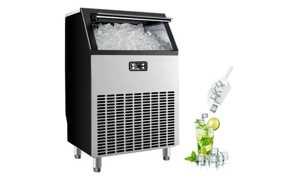 Simzlife 200lbs 24h Commercial Ice Maker Machine Stainless Steel Under Counter Ice Machine Under Counter Ice Machine Wit