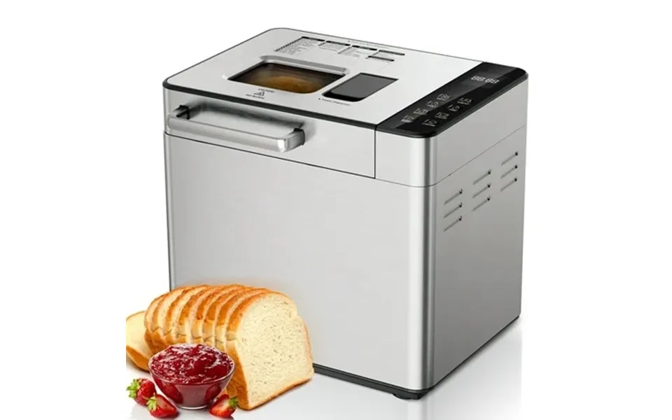 Simzlife 25-in-1 Bread Maker Machine 2lb Capacity For Dough & Bread With Automatic Fruit And Nut Dispenser Stainless Ste