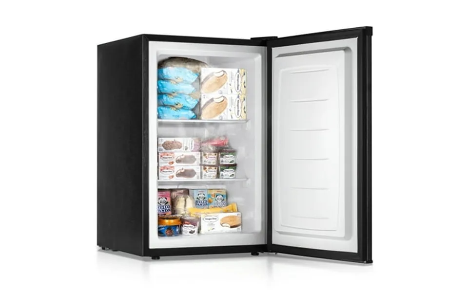 Simzlife 3.0 Cu.ft Upright Freezer Single Door Compact Design Reversible Stainless Steel Door Suitable For Home Dorm Apa