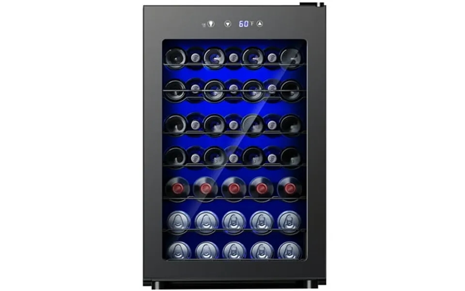 Simzlife 45 Bottle Wine Cooler Refrigerator Built-in Wine Fridge With Stainless Steel Glass Door For Home Kitchen Or Off