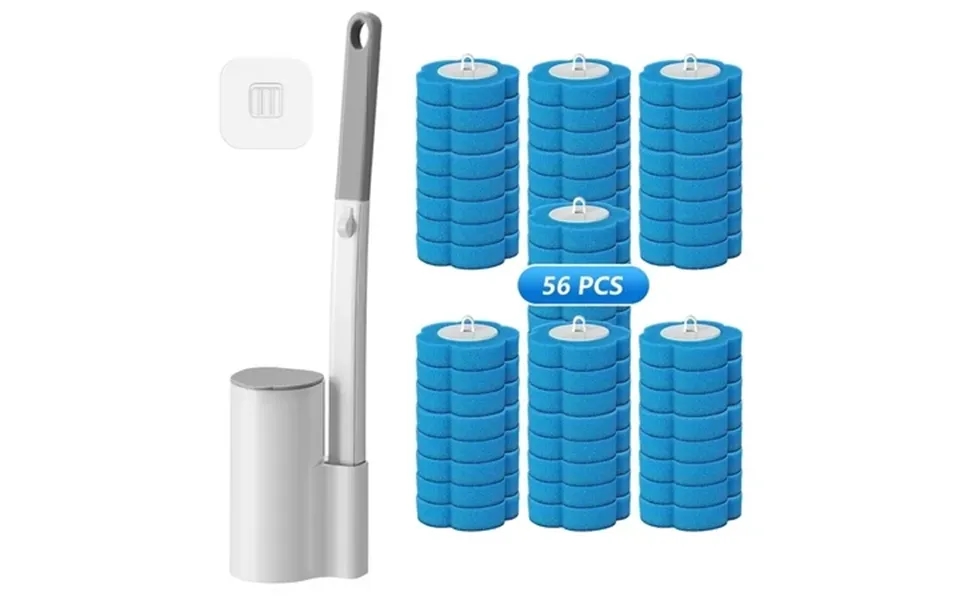 Skdwakiz Disposable Toilet Brush And Holder Set Toilet Bowl Cleaner Wands With 56 Cleaner Refills Disposable Cleaning To