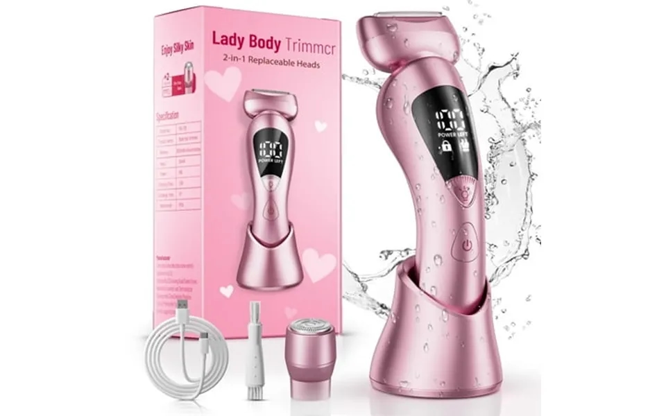 Skdwakiz Electric Razor For Women 2-in-1 Womens Electric Razor Rechargeable Cordless Bikini Trimmer Shaver Ipx7 Waterpro