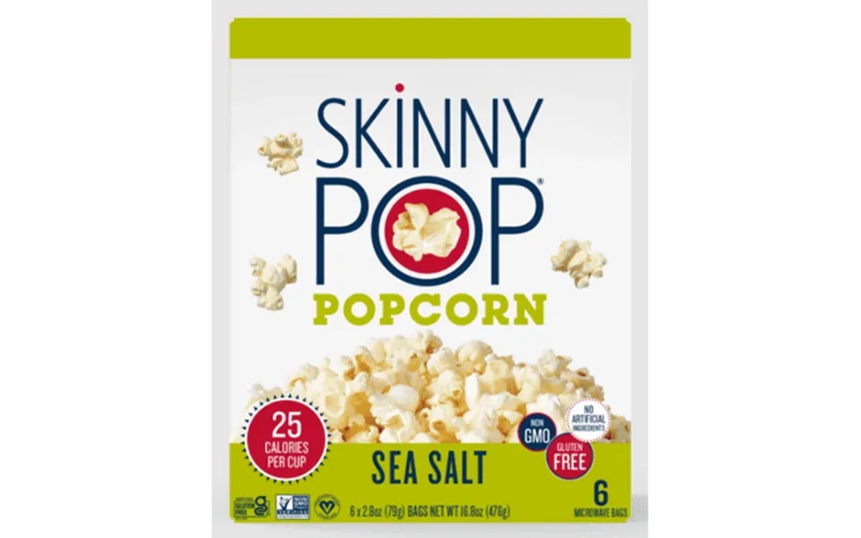 Skinnypop Gluten-free Sea Salt Microwave Popcorn 2.8 Oz 6 Count