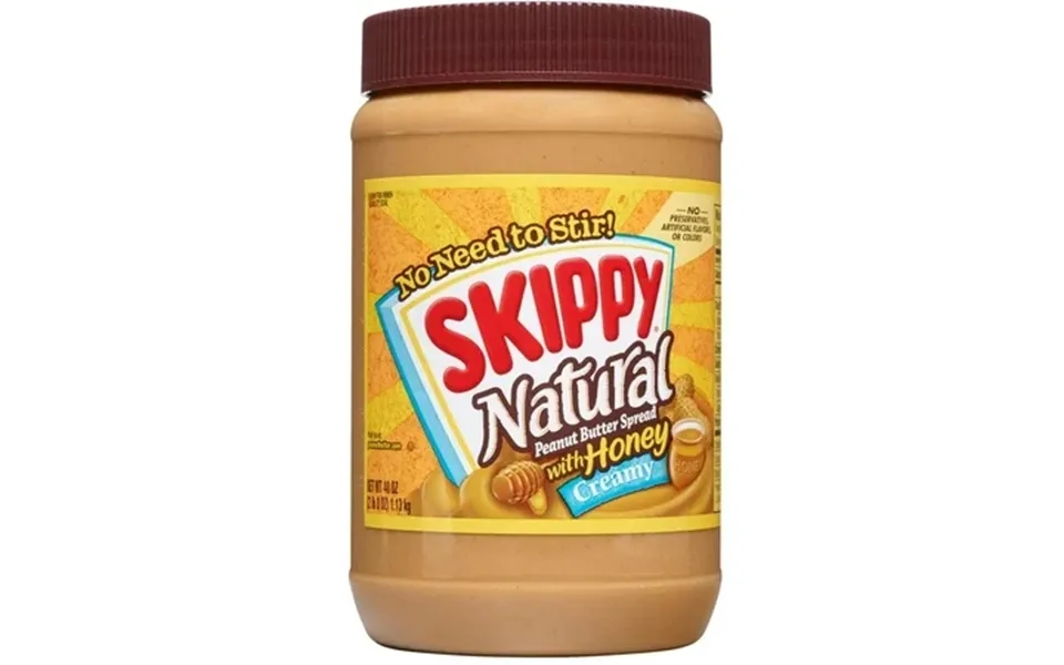 Skippy Natural Creamy Peanut Butter Spread With Honey 6 G Protein Per Serving Shelf-stable 40 Oz Plastic Jar