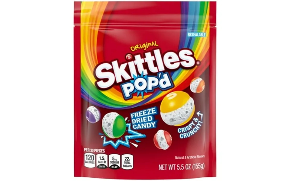 Skittles Pop D Originals Freeze Dried Candy - 5.5 Oz Packaging May Vary