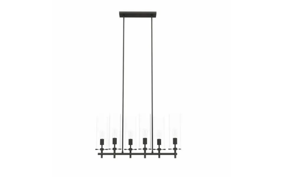 Skylark 6-light Chandelier Clear Black