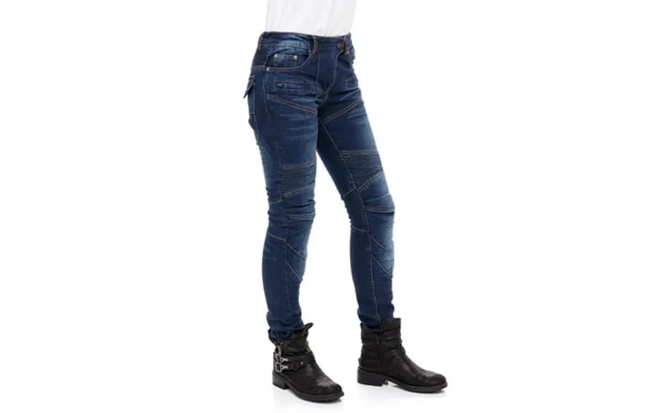 Skylinewears Women’s Denim Motorcycle Motorbike Jeans With Protective Lined And Pads Blue W38-l29