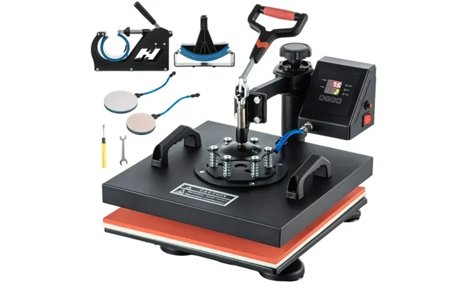Skyshalo 5 In 1 Heat Press 15x15 Inch Multifunctional Clamshell Printer Digital Panel Heat Press Transfer Machine 360 Sw