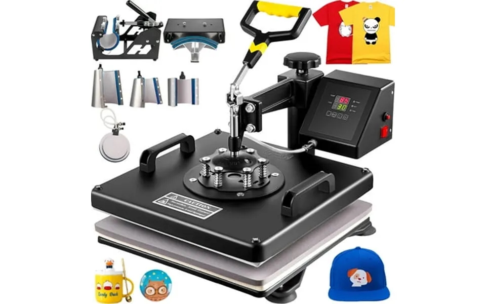 Skyshalo 8 In 1 Heat Press Machine 15x15 Inch 1050w Combo Digital Multifunctional Sublimation Heat Transfer Machine Dual