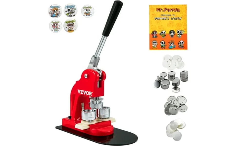 Skyshalo Button Maker Machine Badge Pin Machine 1.25 32mm 500 Free Parts Press Kit