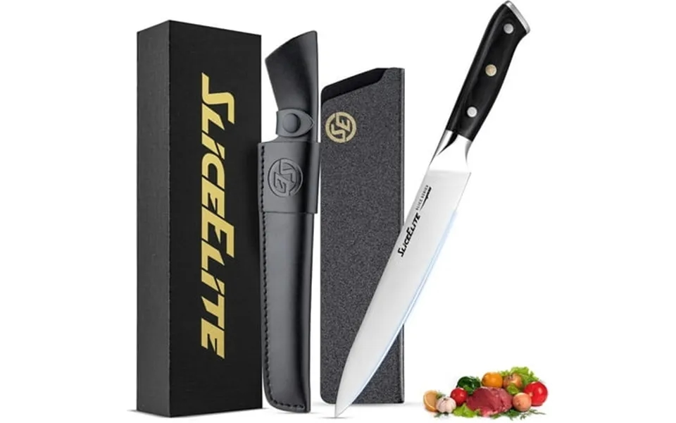 Slice Series 8-inch Carving Knife - High Carbon German Steel Blade With Ergonomic Pakkawood Handle And Durable Polymer S