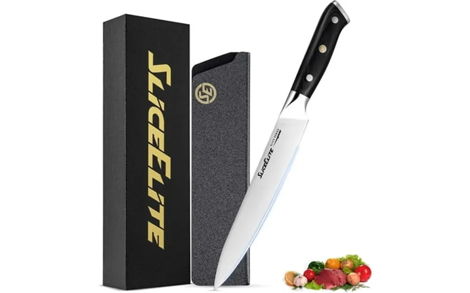 Slice Series 8-inch Carving Knife - High Carbon German Steel Blade With Ergonomic Pakkawood Handle And Durable Polymer S