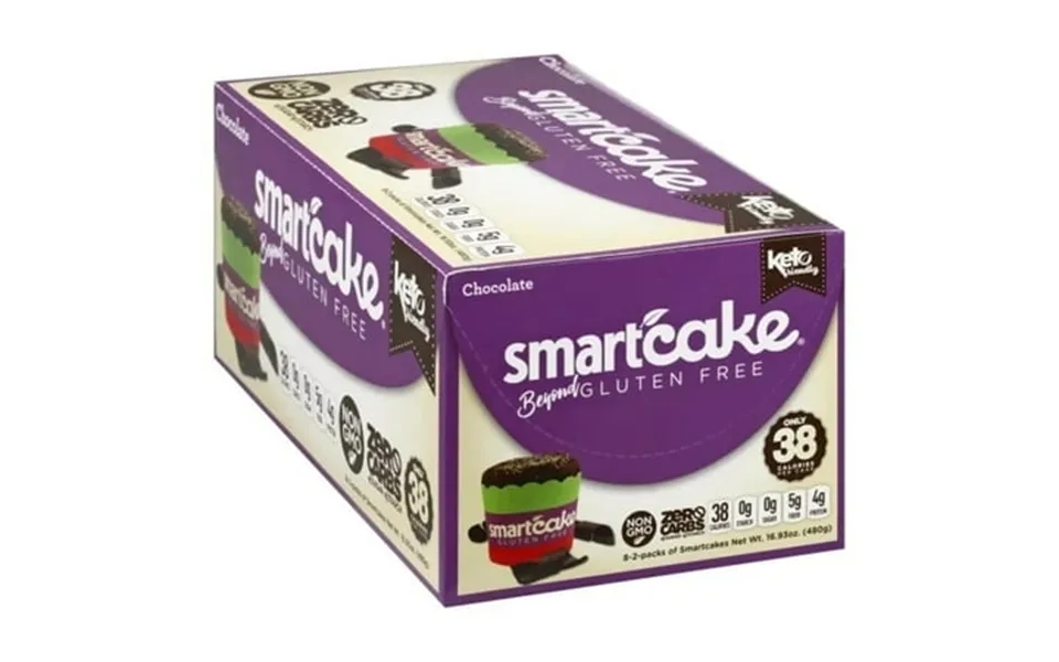 Smart Baking Company Keto Friendly Gluten Free Cake Low Carb Non -gmo Healthy Snacks Food 16 Ct Chocolate Smartcake 8 Pa