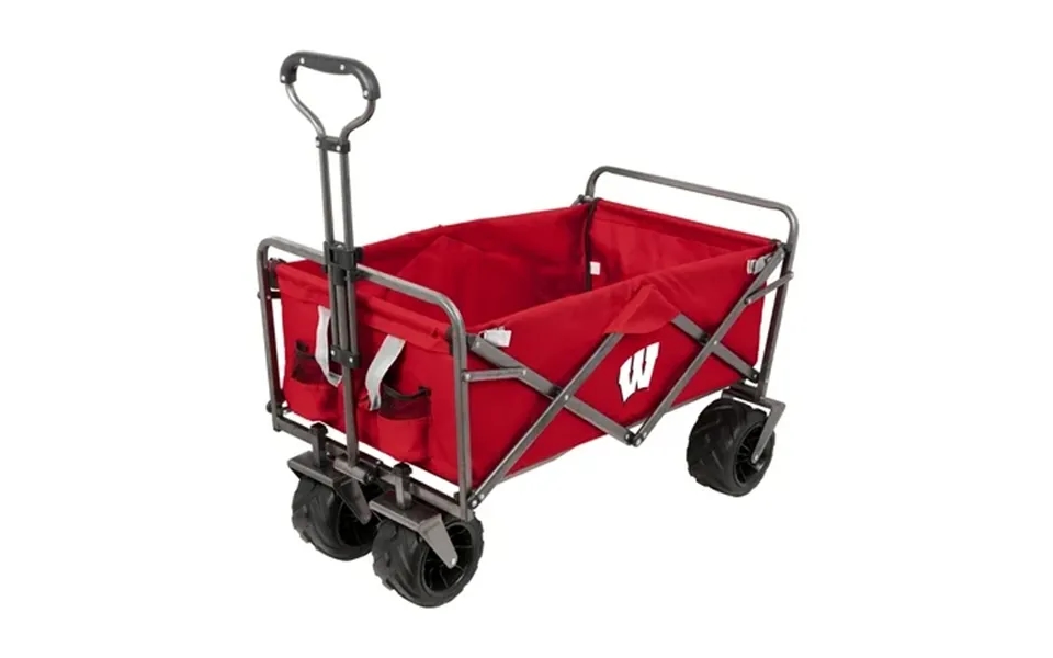 Smart Design Collegiate Heavy Duty Sports Wagon- Wisconsin Badgers