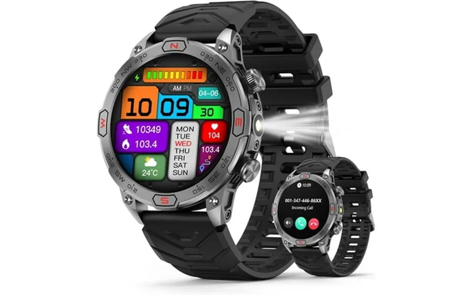 Smart Watch For Agm G2 Guardian - Amoled 1.43 Display With Led Flashlight Outdoor Smartwatch With Compass Altitude Air P