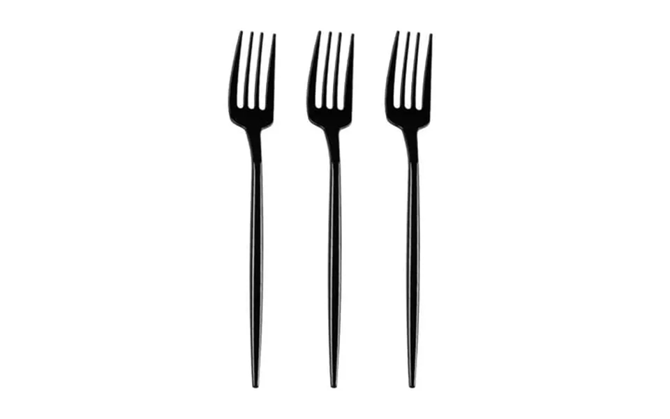 Smarty 7 Solid Black Moderno Disposable Plastic Dessert Forks 240ct