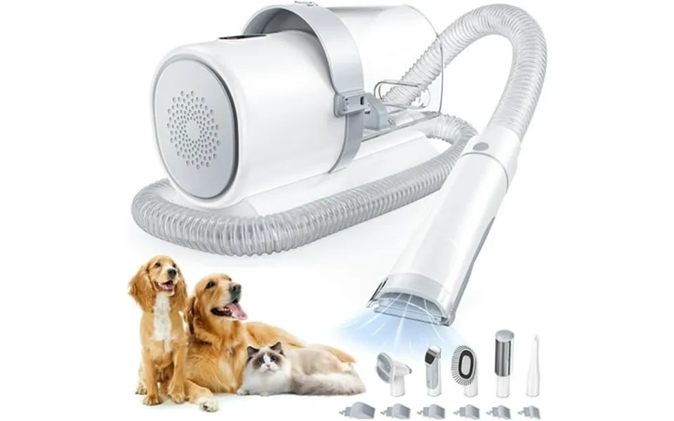 Smiaoer Dog Grooming Kit With 2.5l Pet Hair Vacuum 5-in-1 Electric Clippers For Dogs Cats And Other Pets