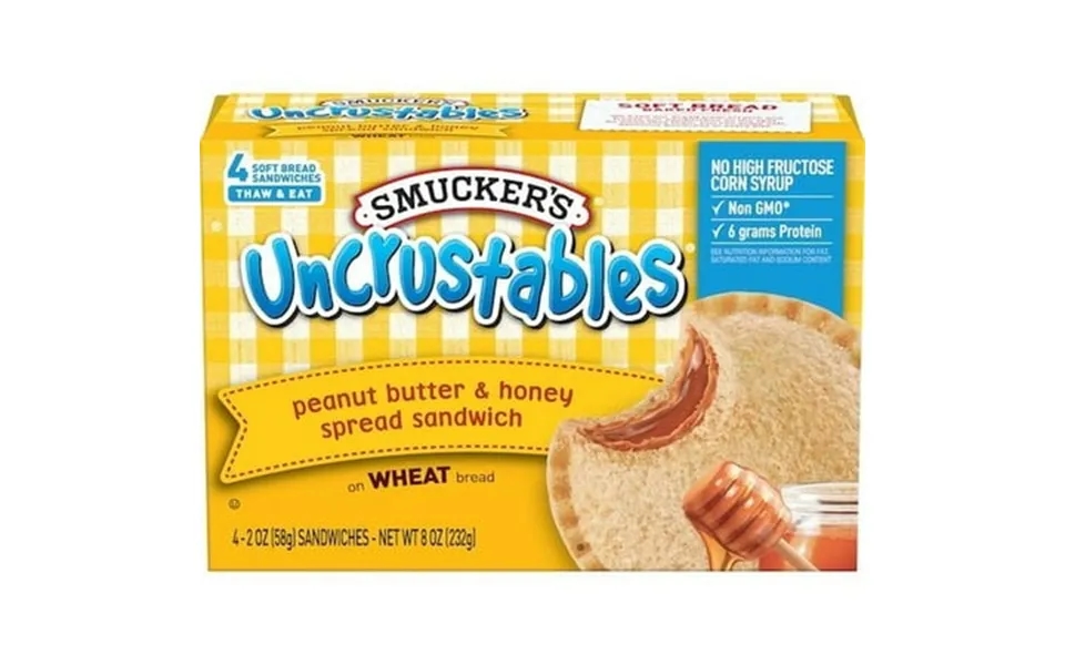 Smuckers Uncrustables Peanut Butter And Honey Spread Sandwich 2 Ounce -- 32 Per Case