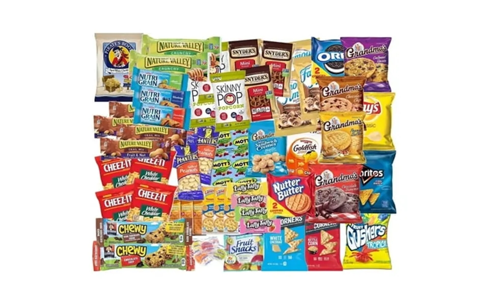 Snacks Box Variety Pack Care Package Mix Assortment Valentines Treats Gift Basket Boxes Pack Adults Kids Candy Fruit Sna