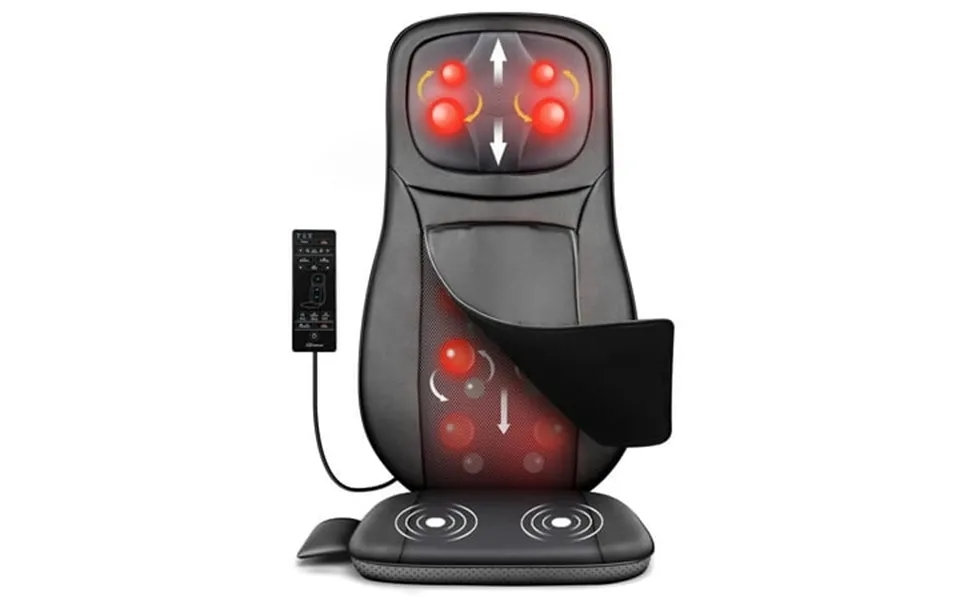 Snailax Shiatsu Back Massager With Heat Adjustable Height Seat Cushion Massager For Back Neck Gift