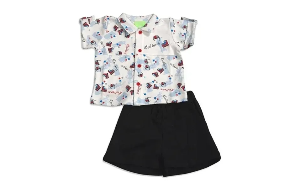 Snopea Baby Infant Newborn Boys Cotton Short Set 29675-9months Roller Champ Black