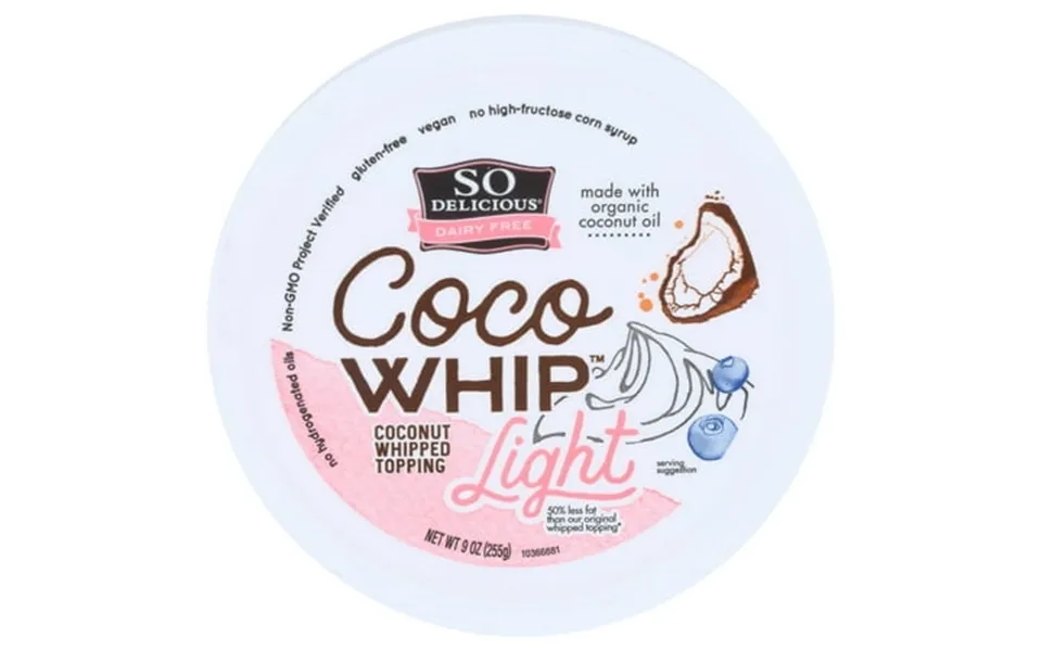 So Delicious Light Dairy Free Cocowhip Topping 9 Ounce -- 12 Per Case