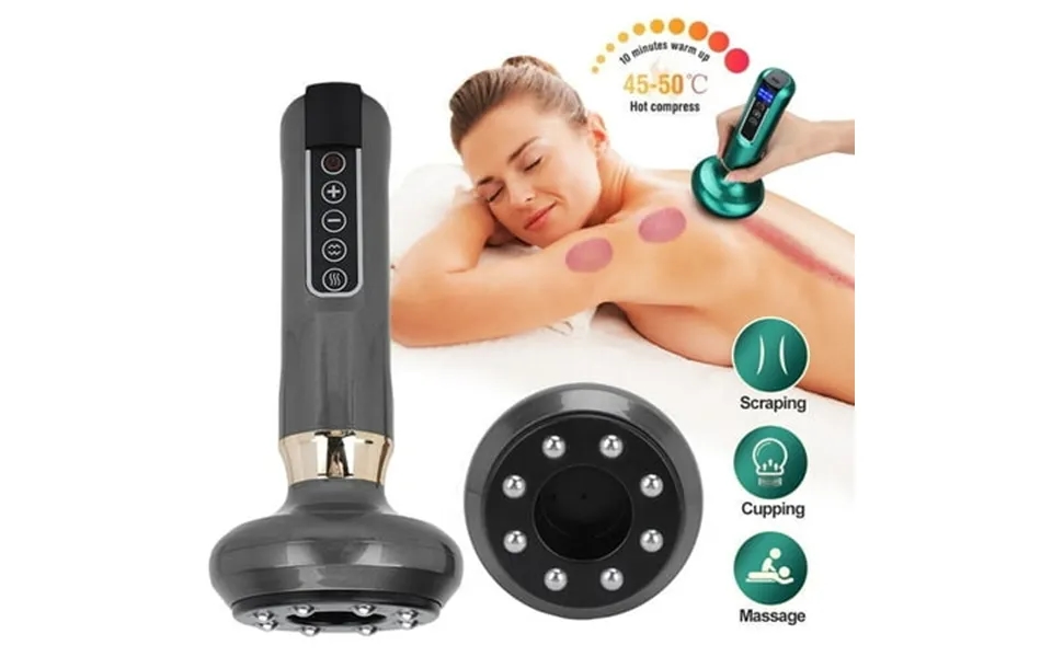 Soapow Electric Cupping Set Gua Sha Device Massage Tool With 12 Modes 3 In 1 Smart Heating Vacuum Therapy Scraping Machi