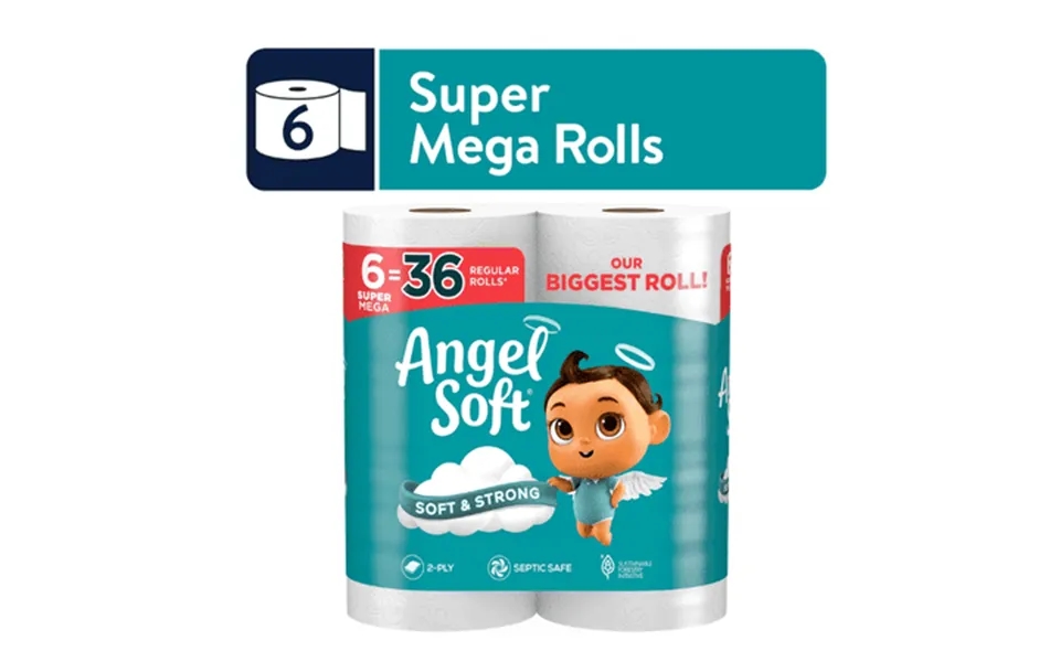 Soft 2-ply 6 Super Rolls Angel