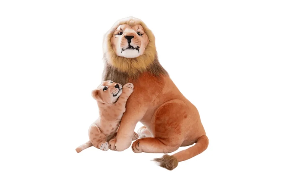 Soft Stuffed Lion Plush Doll Mother & Baby Lion Simulation-18in Perfect Kids Plush Toy Gift