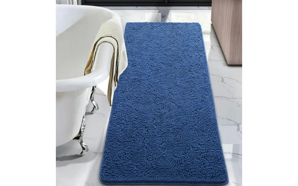 Softlife Luxury Soft Bathroom Non-slip Rug Shaggy Bath Mat 24 X36 Light Navy