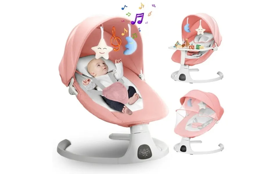 Solarsoda 3-in-1 Baby Swings For Infants Toddler With Dining Tray 5-speed Bouncer Bluetooth