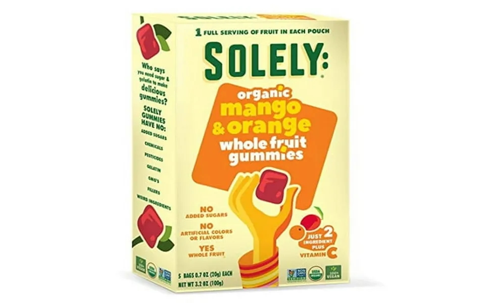 Solely Organic Mango And .. .. Orange Whole Fruit .. Gummies
