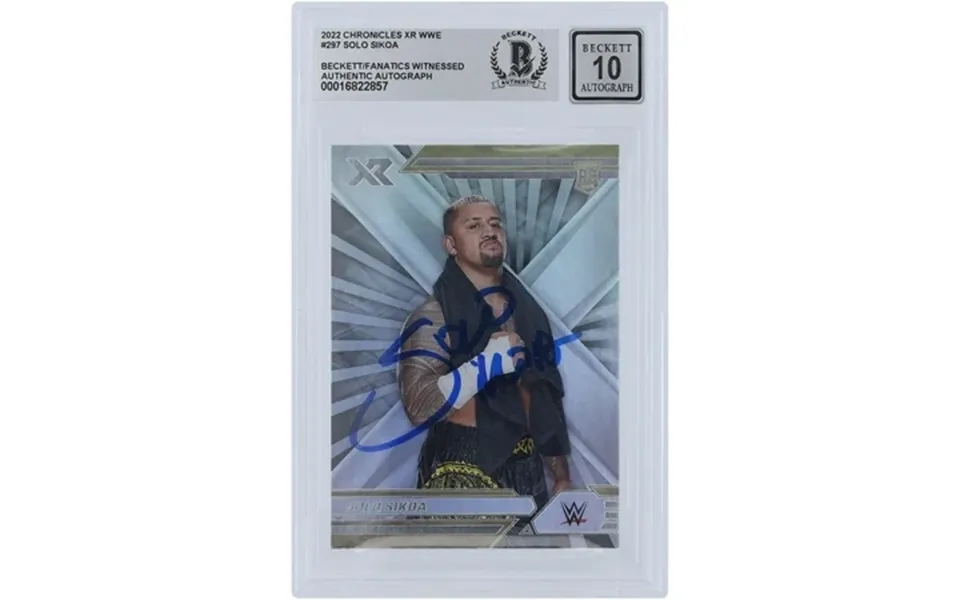 Solo Sikoa Wwe Autographed 2022 Panini Chronicles Xr 297 Beckett Fanatics Witnessed Authenticated 10 Rookie Card - Fanat