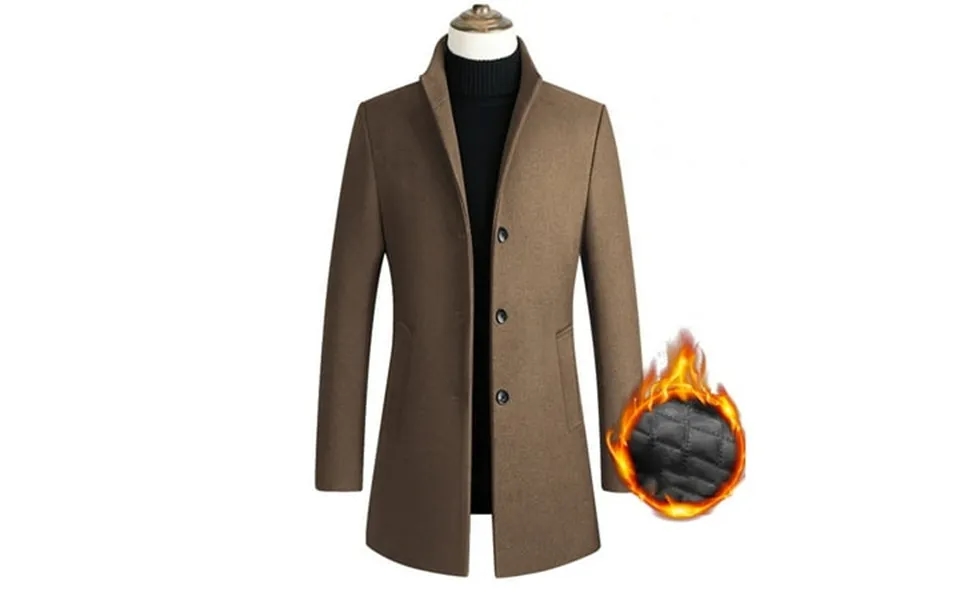 Somuwie Clearance Autumn And Winter Business Double Collar Button Lapel Mid-length Coat Suit Jacket