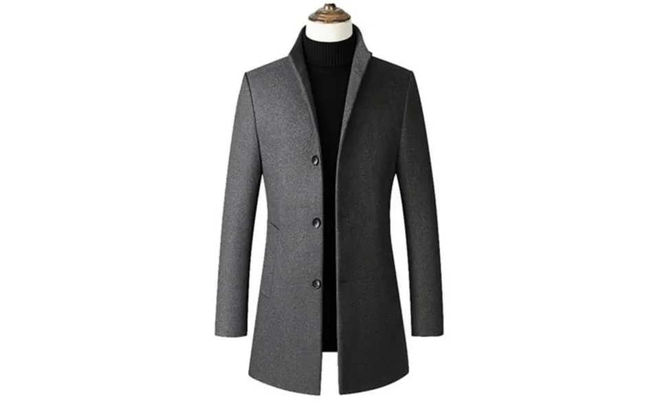 Somuwie Clearance Autumn And Winter Business Double Collar Button Lapel Mid-length Coat Suit Jacket