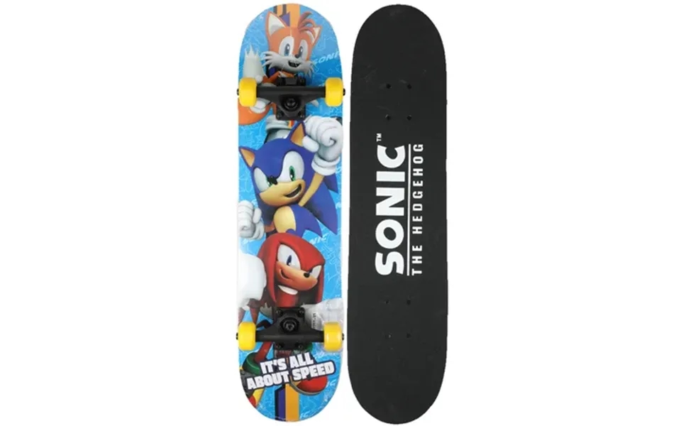 Sonic The Hedgehog 31 X 7.5 Standard Popsicle Complete Skateboard Beginner Skateboard With Pro Trucks For Kids