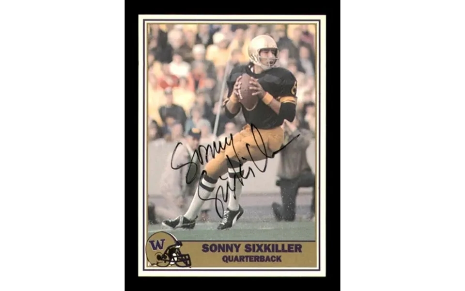 Sonny Sixkiller Autographed 1992 Pacific Card 6 Washington Huskies Sku 251098