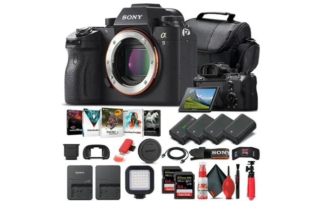 Sony Alpha A9 Ilce9 B Mirrorless Camera Body Only - Pro Bundle With 64gb Memory Cards 4k Video And Accessories product image
