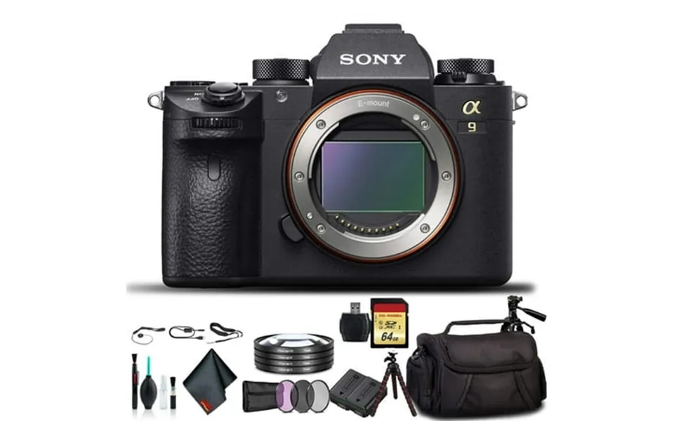 Sony Alpha A9 Mirrorless Camera Ilce9 B With Soft Bag Tripod Additional Battery 64gb Memory Card Card Reader Plus Essent