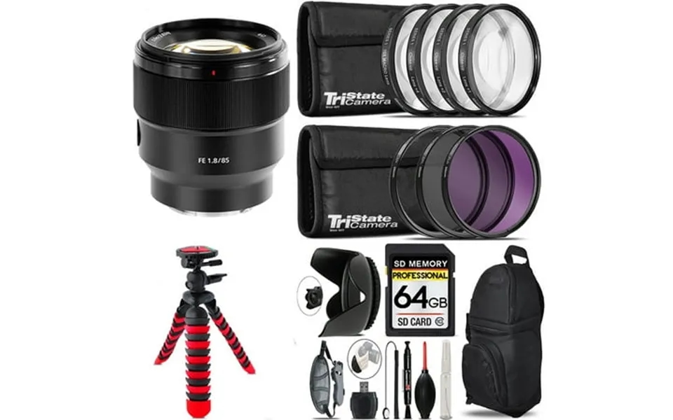 Sony Fe 85mm F 1.8 Lens 7 Piece Filter & More - 64gb Kit