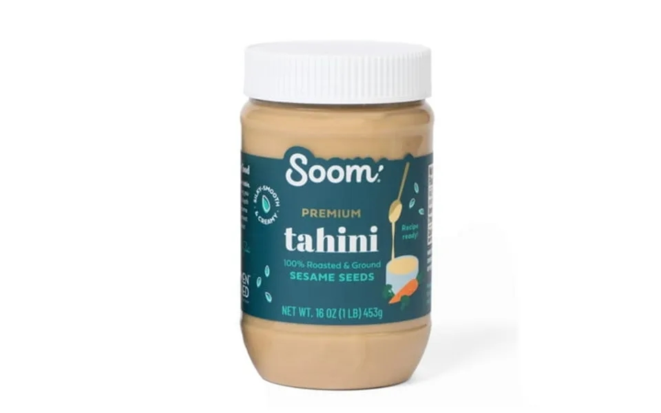 Soom Foods Ground Premium Bdf32 Sesame Tahini Paste 16oz 1 Pack Silky Smooth Texture In Hummus Dips Dressings Vegan Nut-