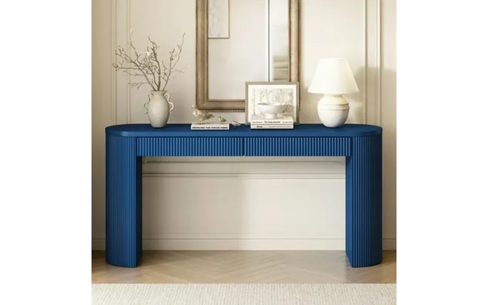 Sophisticated Console Table With Pine Veneer And Vertical Stripes Ideal For Multiple Spaces Entryway Hallway Living Room