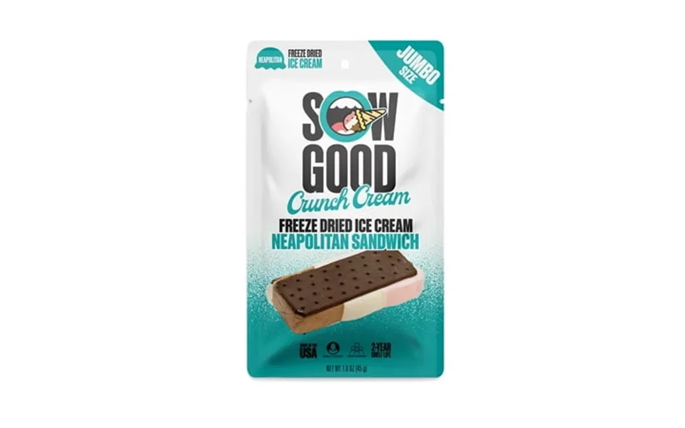 Sow Good Freeze Dried Jumbo Neapolitan Crunch Cream Sandwich