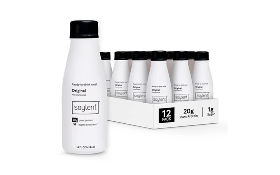 Soylent Vegan Meal Replacement Shake 14 Oz Ready To Drink Plant Protein Shakes 12 Pack Original